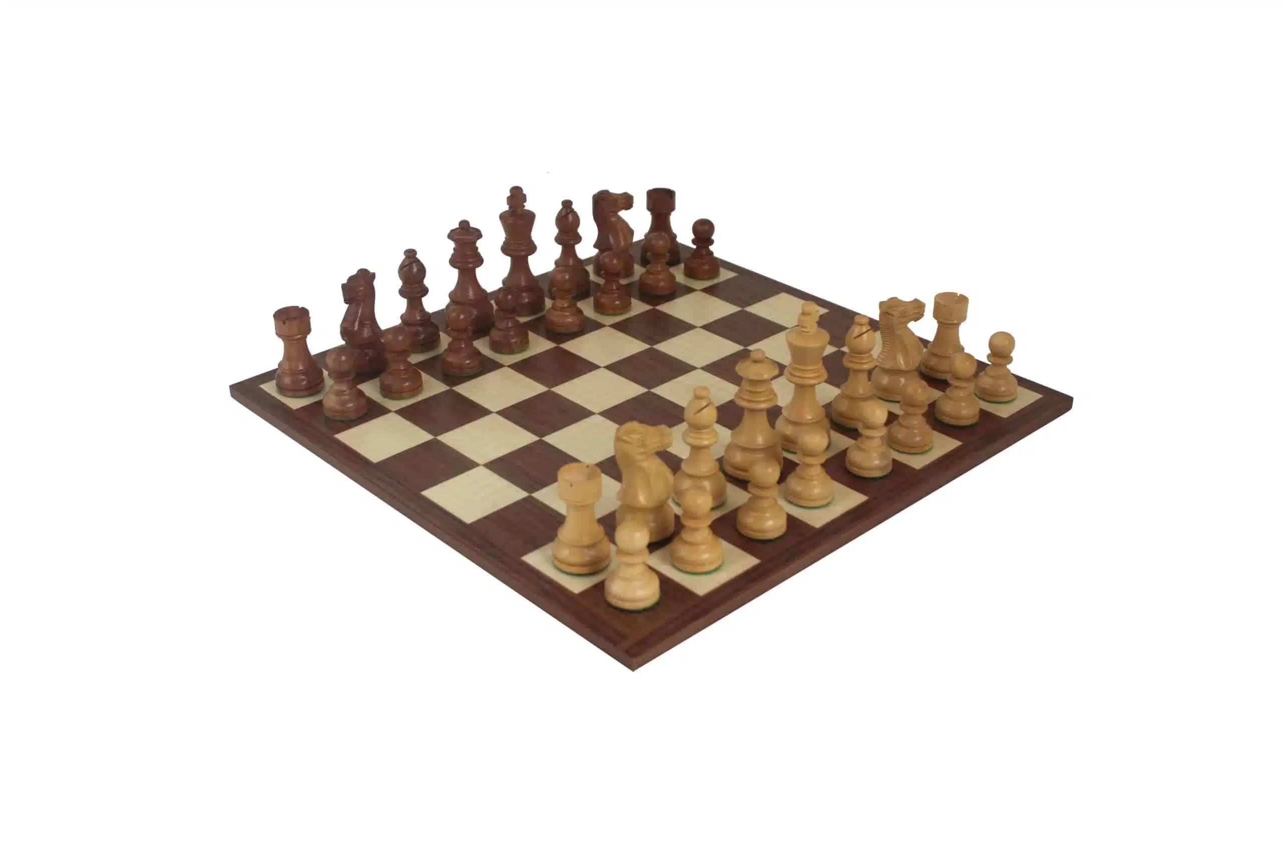 Ensemble Classic VII Echiquier et Jeu d'Echecs en Bois de Rose Doré