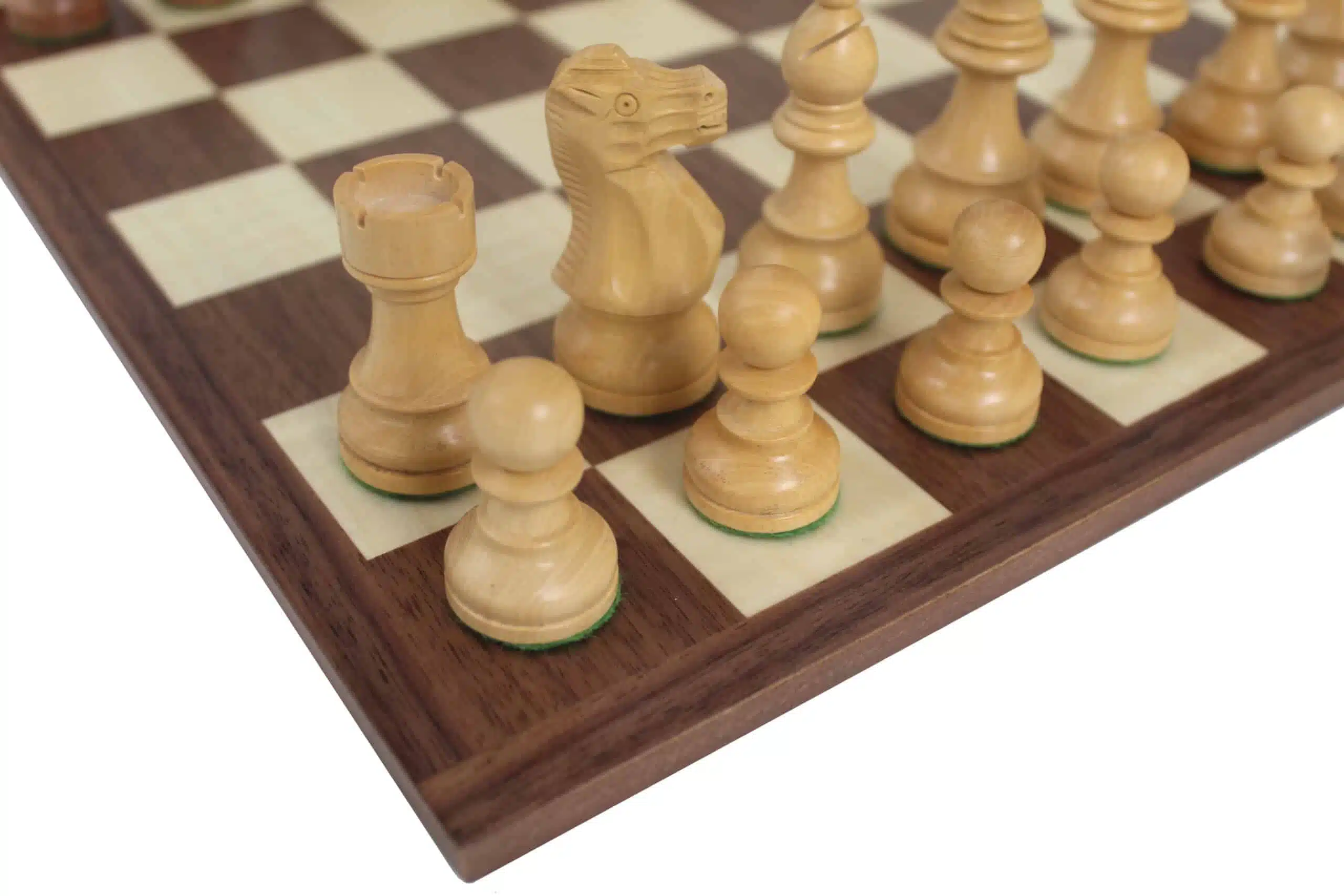 Ensemble Classic VII Echiquier et Jeu d'Echecs en Bois de Rose Doré - Image 3