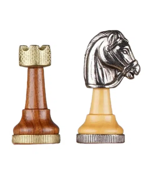 Jeu d'Echecs Classic II en Bois et Métal Massif - Image 4