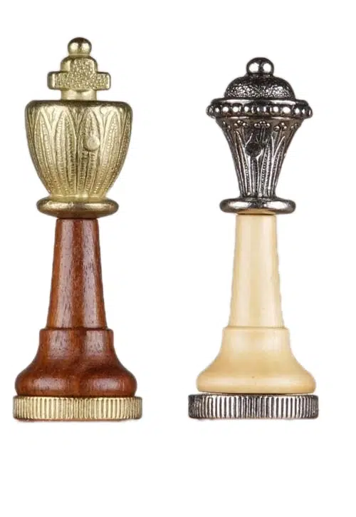 Jeu d'Echecs Classic II en Bois et Métal Massif - Image 5