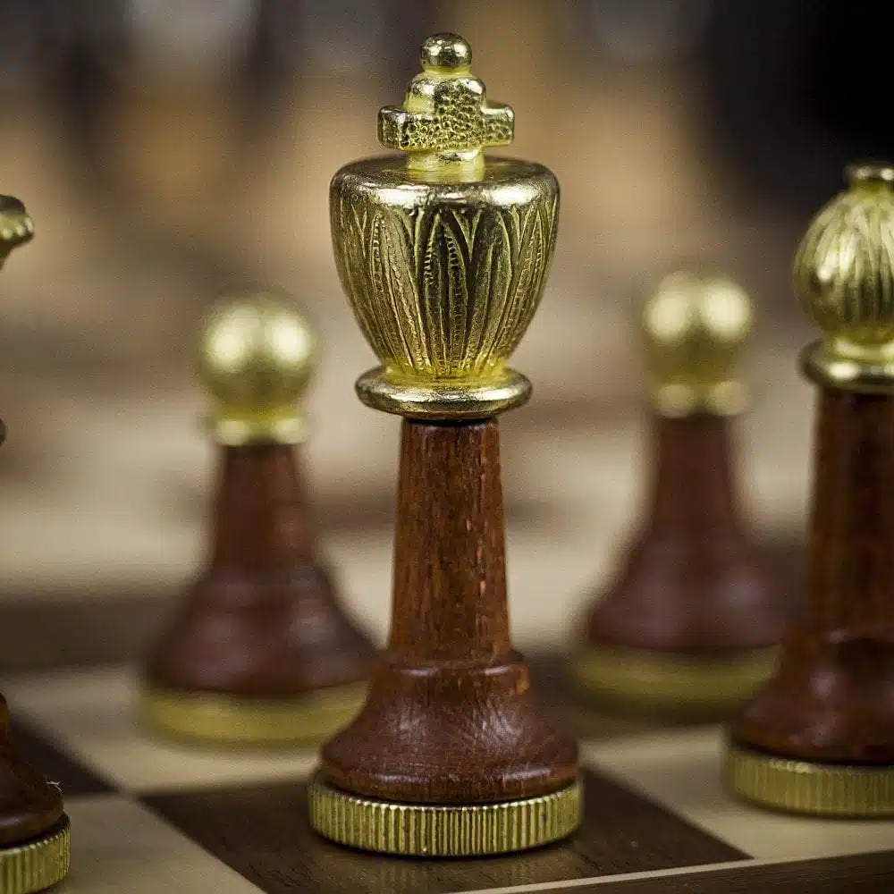 Jeu d'Echecs Classic II en Bois et Métal Massif - Image 7