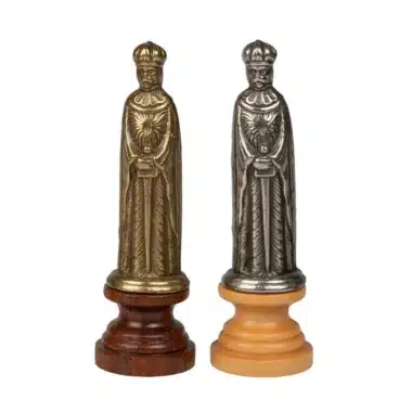 Jeu d'Echecs Médiéval en Bois et Métal Massif - Image 3