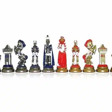 Jeu d'Echecs en Métal Peint à la Main 