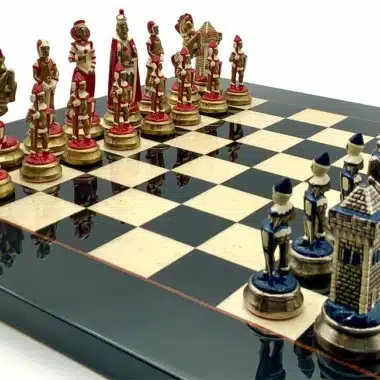 Mary Stuart IV Echiquier en  & Jeu d'Echecs en Métal Peint à la Main