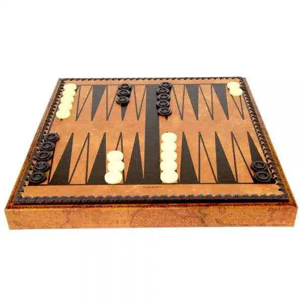 Échiquier Florentine II configuré en plateau de backgammon avec pions