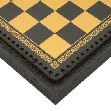 Ensemble Camelot Roi Arthur IX Echiquier en Similicuir & Jeu d'Echecs en Métal Peint à la Main - Image 8