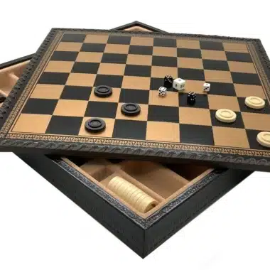 Ensemble Viking II Echiquier Coffret en  Similicuir et Jeu d'Echecs Peint à la Main - Image 13