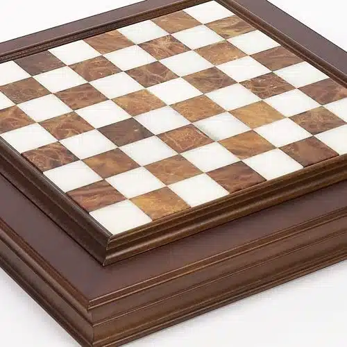 Ensemble Bataille de Waterloo 1 Echiquier en Bois et en Marbre et Jeu d'Echecs Peint à la Main - Image 11