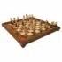 Ensemble Arabic Style IX Echiquier sur Pied en Bois et Pièces Echecs Staunton Bois et Métal