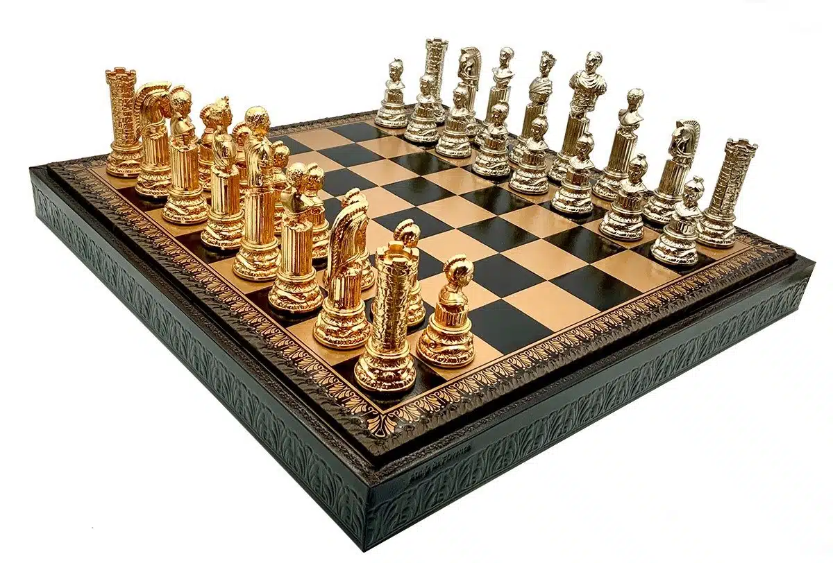 Ensemble Empire Romain VI Echiquier avec Rangement et Jeu d'Echecs