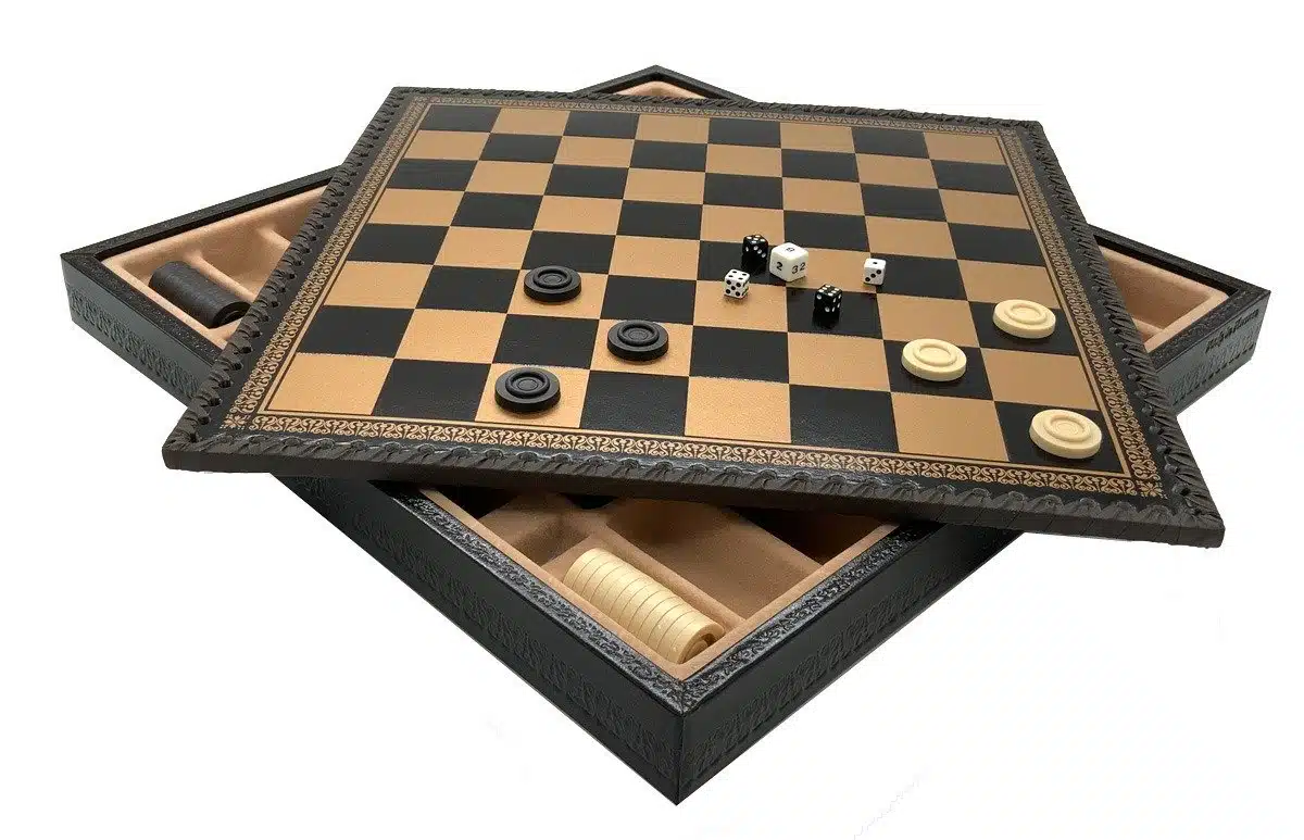 Ensemble Mary Stuart VIII Echiquier avec Rangement et Jeu d'Echecs en Métal - Image 13
