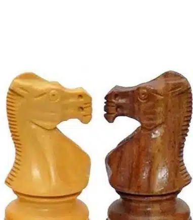 Ensemble de Jeu d'Échecs en Bois d'Acacia avec Échiquier en Cuir Véritable - Image 5