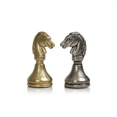 Ensemble Mignon Flower X Echiquier en Bois et Jeu d'Echecs en Métal - Image 11