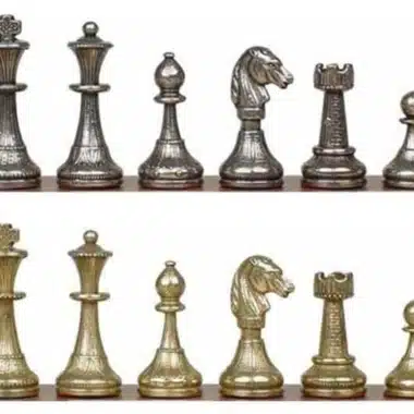 Ensemble Mignon Flower X Echiquier en Bois et Jeu d'Echecs en Métal - Image 12