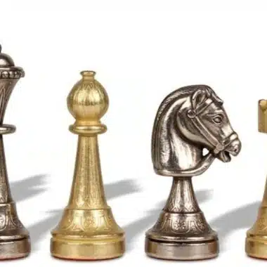 Pieces Echecs Staunton Noir et Blanc et Echiquier sur Pied avec Tiroir de Rangement en Bois - Image 4