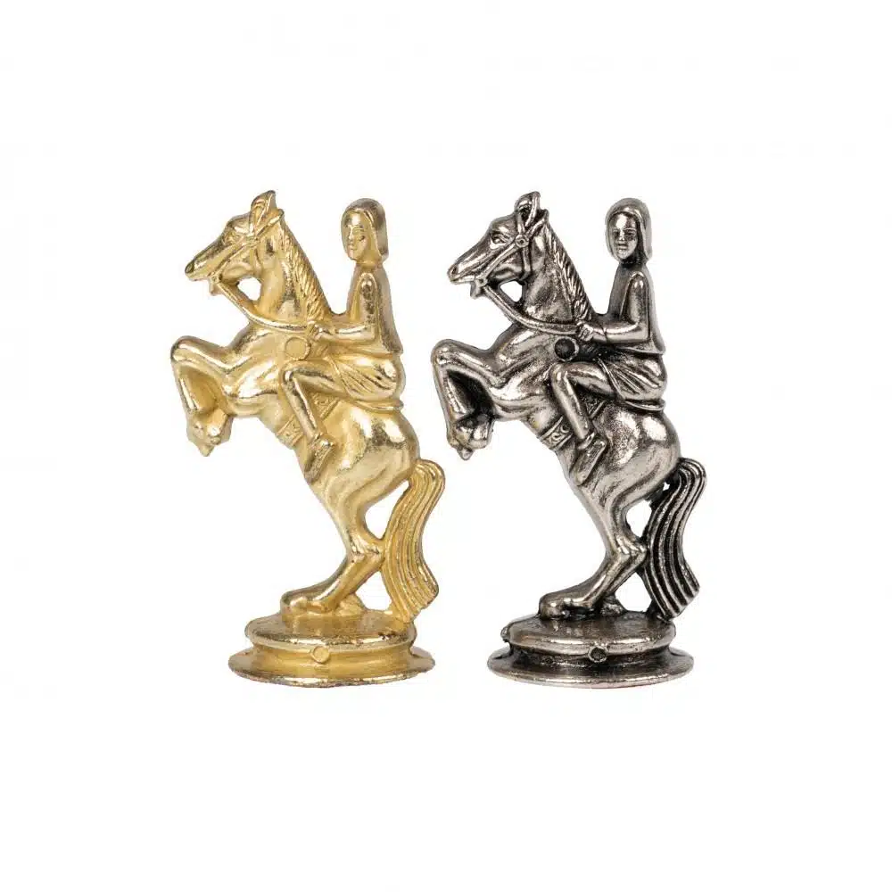 Ensemble Camelot Roi Arthur XIV Echiquier avec Rangement et Jeu d'Echecs en Métal - Image 11