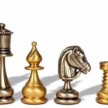 Jeu d'Echecs en Laiton Massif "Perse"