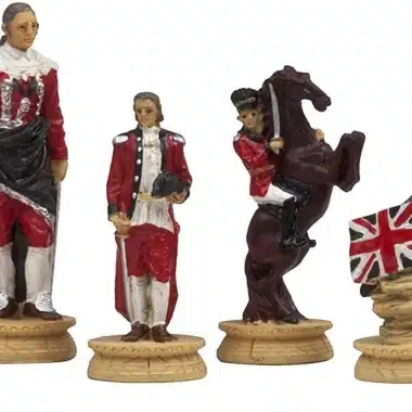Pièces en étain des troupes britanniques, cheval cabré et drapeau Union Jack