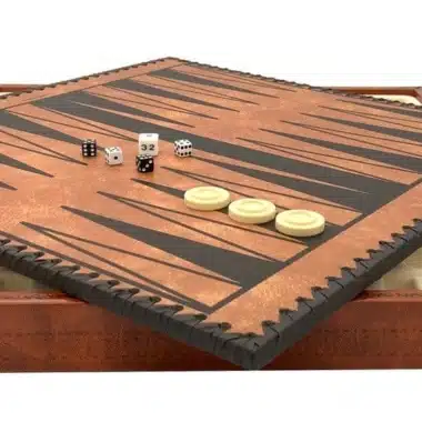 Ensemble Napoleon II Echiquier en Similicuir & Jeu d'Echecs en Métal Massif - Image 13