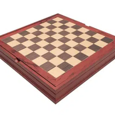 Ensemble Buste Médieval Echiquier en Bois d'Erable et de Noyer & Jeu d'Echecs  Résine Peint à la Main - Image 7