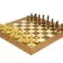 Ensemble Blackmore Echiquier en Bois de Noyer et d'Erable & Jeu d'Echecs en Bois de Rose Doré