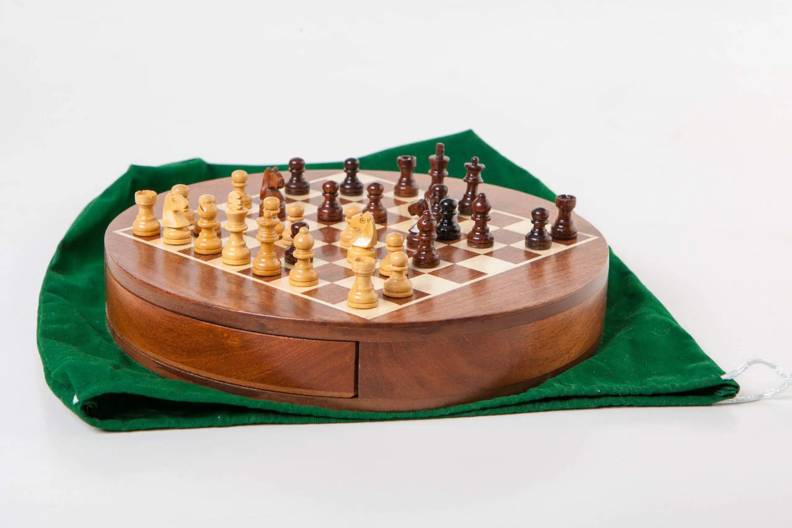 Ensemble Magnétique de Voyage Rond avec Tiroir de Rangement en Bois - Image 5