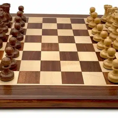 Ensemble Classic XII Echiquier en Bois de Rose Doré et Erable & Jeu d'Echecs en Bois de Rose Doré - Image 3