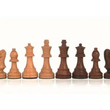 Ensemble Classic XIII Echiquier en Bois d'Erable et de Noyer avec Rangement et Jeu d'Echecs en Bois de Rose Doré - Image 3