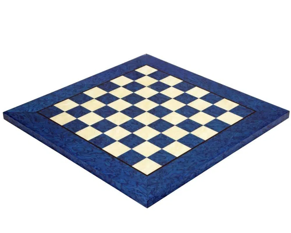 Echiquier en Bois d'Erable Bleu
