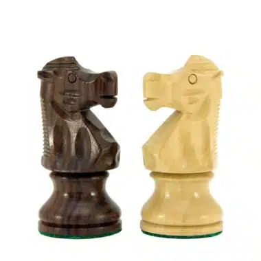 Ensemble French Knight III Echiquier en Bois de Rose et d'Erable & Pièces d'Echecs en Bois de Rose - Image 7