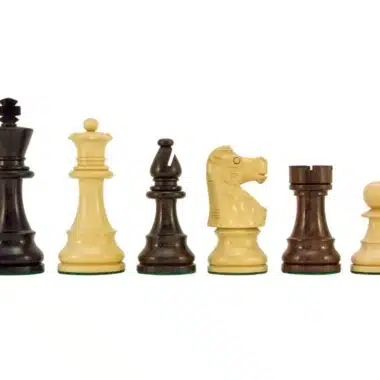Ensemble French Knight III Echiquier en Bois de Rose et d'Erable & Pièces d'Echecs en Bois de Rose - Image 6