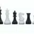 Jeu d'Echecs "Staunton Classique" en Bois Laqué Noir et Blanc