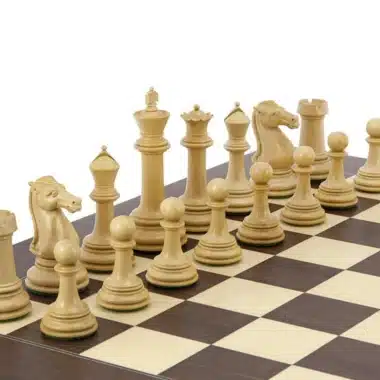 Ensemble Parthenon II Echiquier en Bois de Rose et Erable & Jeu d'Echecs en Bois d'Ebène - Image 3
