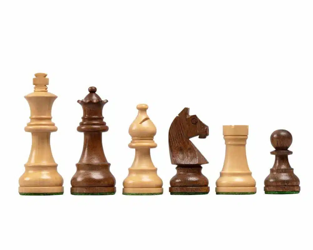 Ensemble Novice Echiquier en Bois d'Acajou, Jeu d'Echecs en Bois d'Acacia et de Buis & Coffret de Rangement en Wenge - Image 5