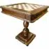 Table Classique Echiquier et Compartiment de Rangement en Bois de Bruyère et de Hêtre