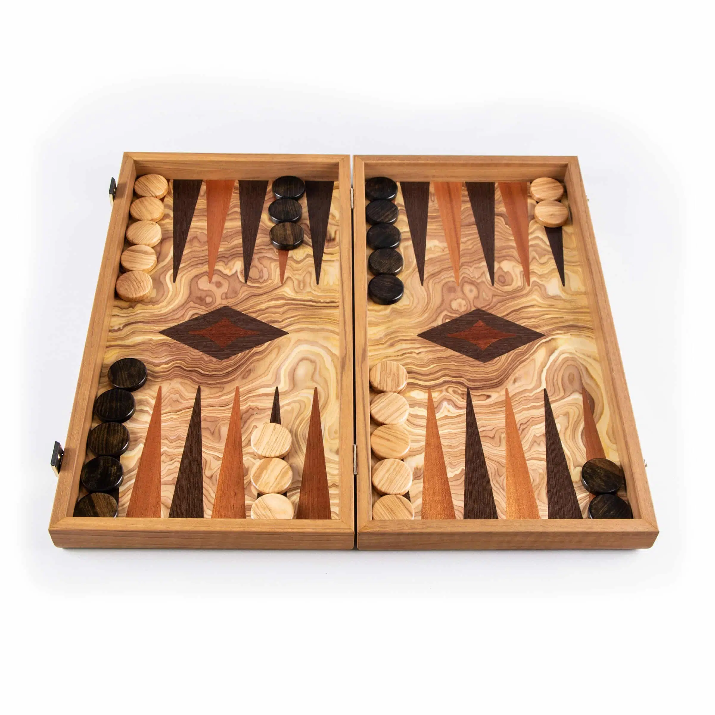 Backgammon en Bois d'Olivier