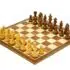 Ensemble "Academy Medium" Echiquier en Bois de Noyer et d'Erable & Jeu d'Echecs en Bois de Rose