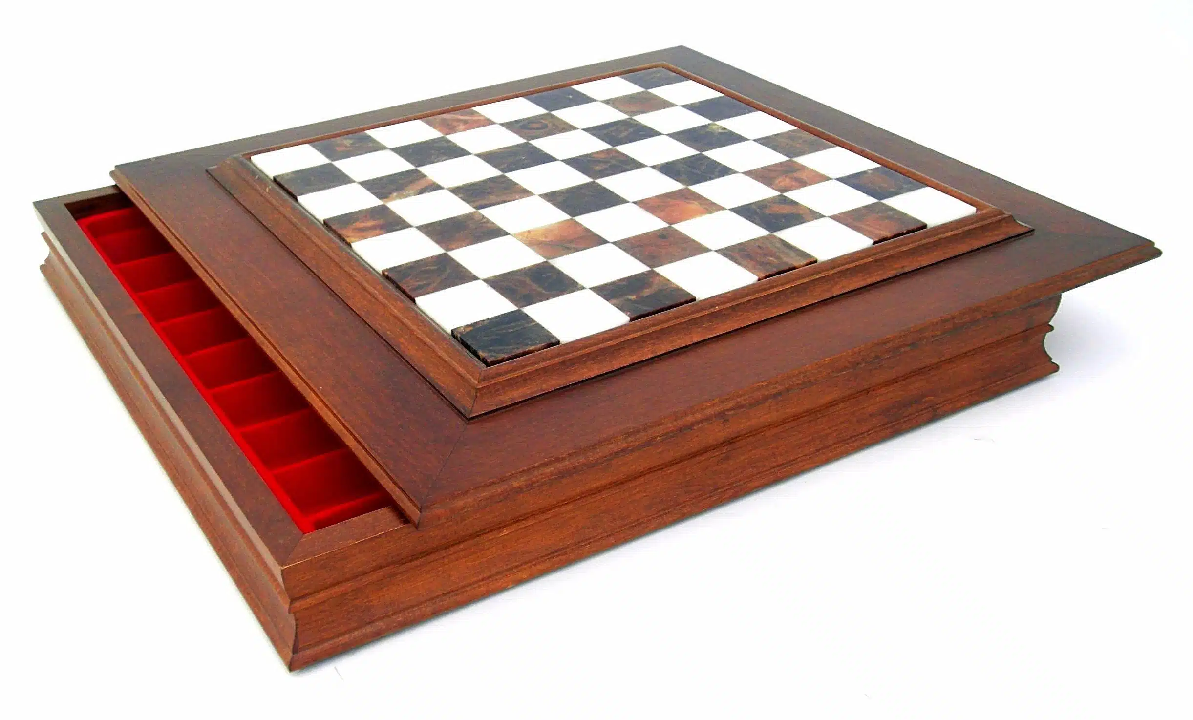 Ensemble Bataille de Waterloo 1 Echiquier en Bois et en Marbre et Jeu d'Echecs Peint à la Main - Image 13