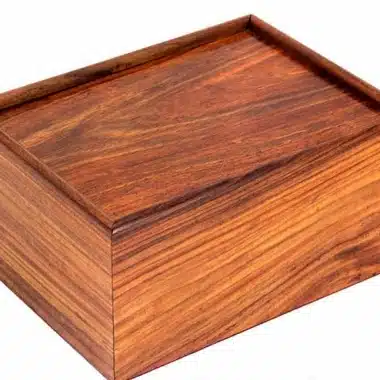 Coffret de Rangement en Bois de Rose Doré pour Jeu d'Echecs en Bois (Hauteur de Roi = 11 cm)