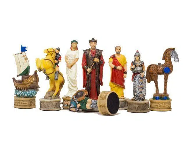 Jeu d'Echecs en Résine "La Guerre de Troie"