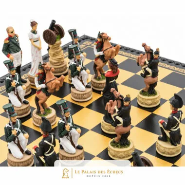 Pièces en résine détaillées, cavaliers et artillerie sur l'échiquier