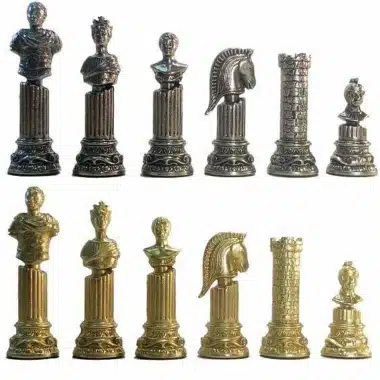 Jeu d'Echecs en Métal "Colonne Romaine"