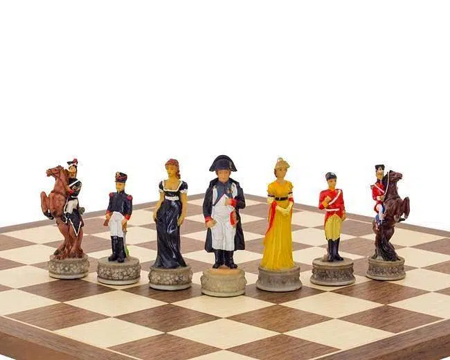 Jeu d'Echecs en Résine "Bataille de Waterloo"