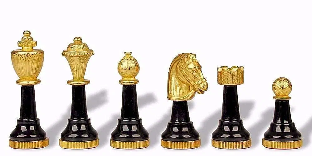 Ensemble Staunton Design X Jeu d'Echecs et Echiquier en Marbre Noir et Blanc - Image 3