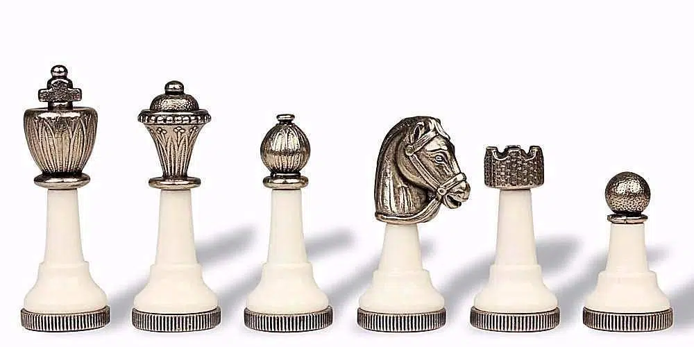 Ensemble Staunton Design X Jeu d'Echecs et Echiquier en Marbre Noir et Blanc - Image 4