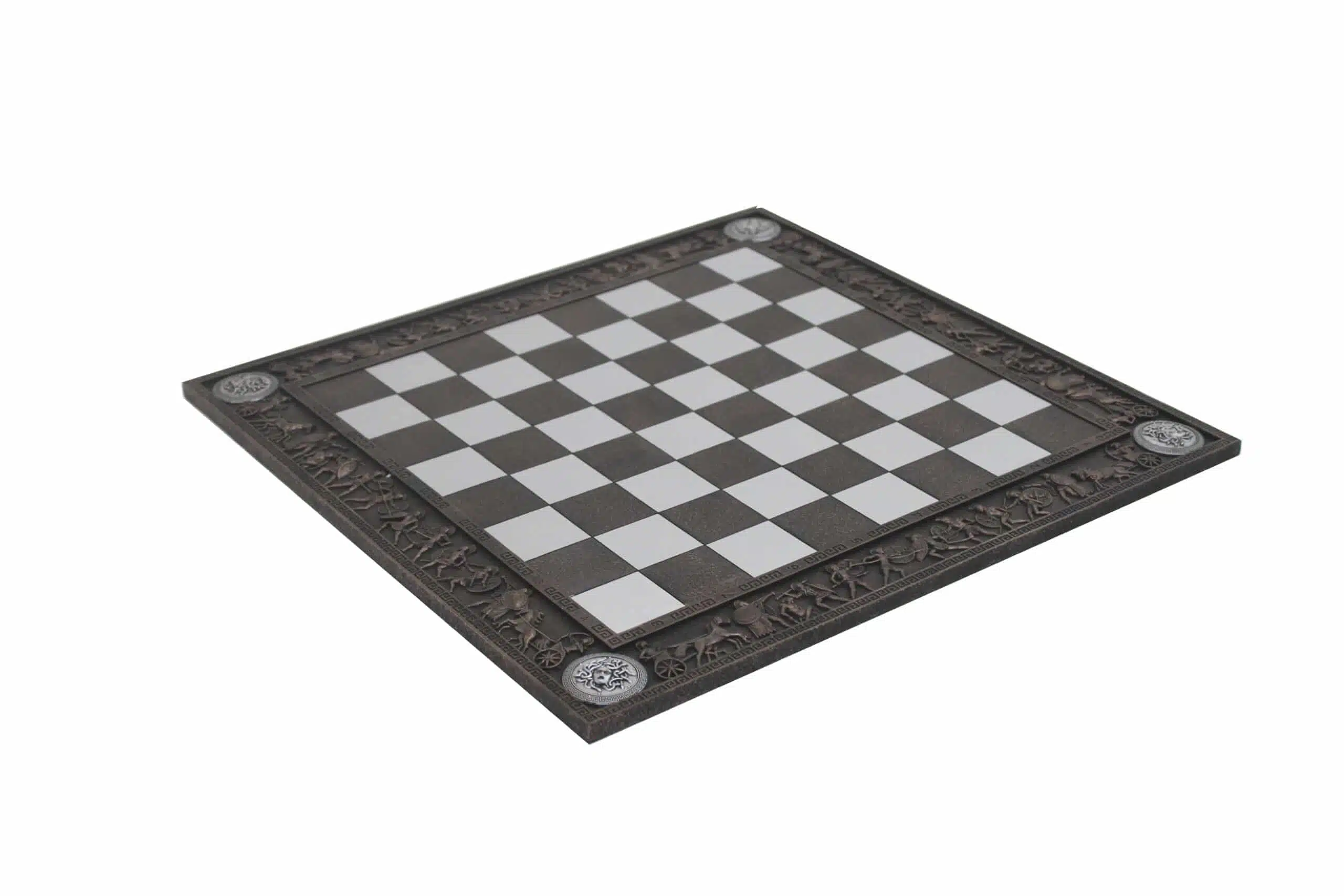 Jeu d'Echecs Mythologie Grecque Peint à la Main et Echiquier Grec Noir et Blanc - Image 10