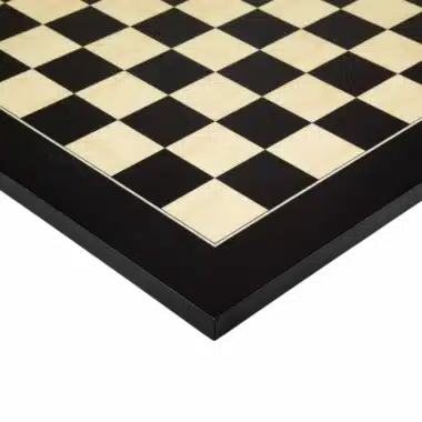 Jeu d'Echecs Contemporain - Échiquier en Bois d'Anegre noir et Erable & Pièces en Bois de Buis - Image 10