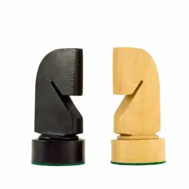 Jeu d'Echecs Contemporain - Échiquier en Bois d'Anegre noir et Erable & Pièces en Bois de Buis - Image 8