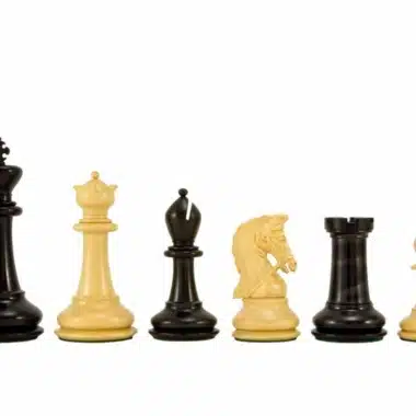 Jeu d'Échecs de Luxe série Monarch en Bois d'Ébène et Bois de Buis