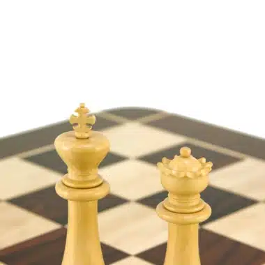 Jeu d'Échecs de Luxe série Monarch en Bois d'Ébène et Bois de Buis